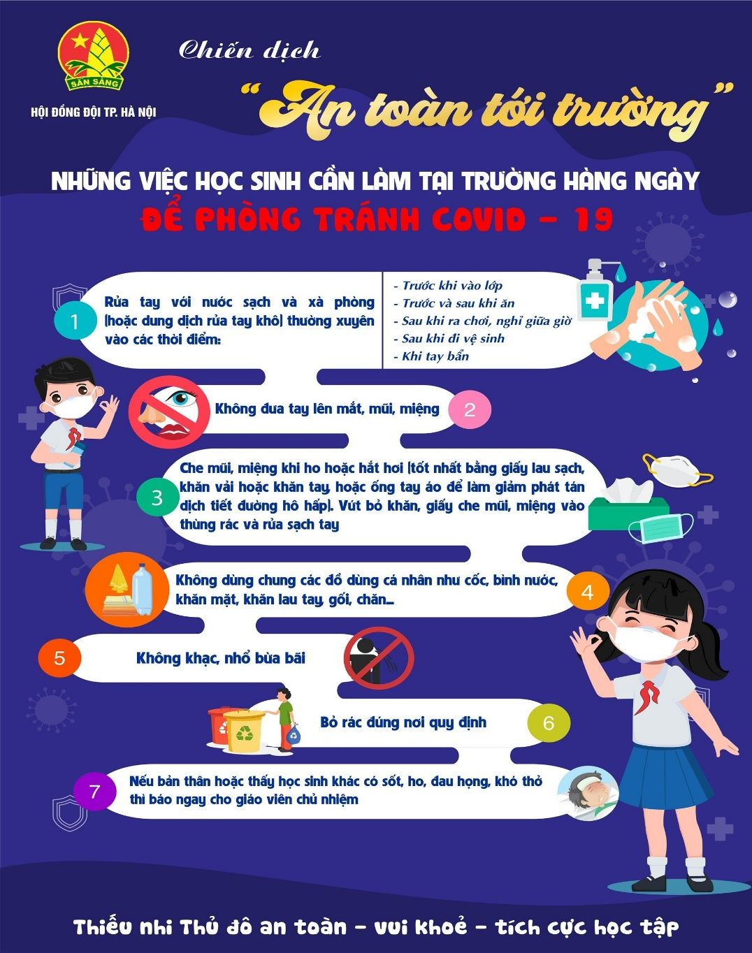 Trường Mầm non Thành Công hưởng ứng chiến dịch “ An toàn tới trường – Safe to school”