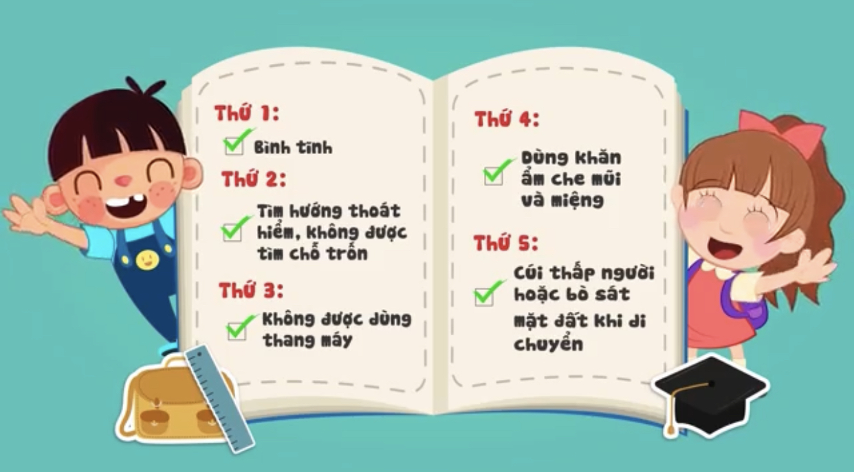 Kỹ năng sống "Dạy trẻ thoát khỏi đám cháy"