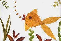 HĐ Tạo hình:  Tạo hình các con vật từ lá cây