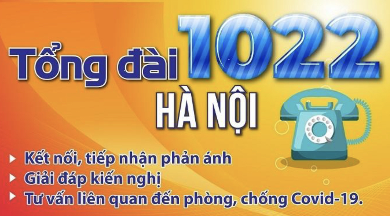 Điều chỉnh các nhánh 1, 2 và 3 của Tổng đài 1022 thành phố Hà Nội từ ngày 04/3/2022