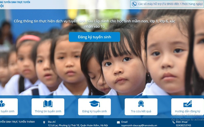 Hướng dẫn đăng ký tuyển sinh trực tuyến năm học 2022-2023