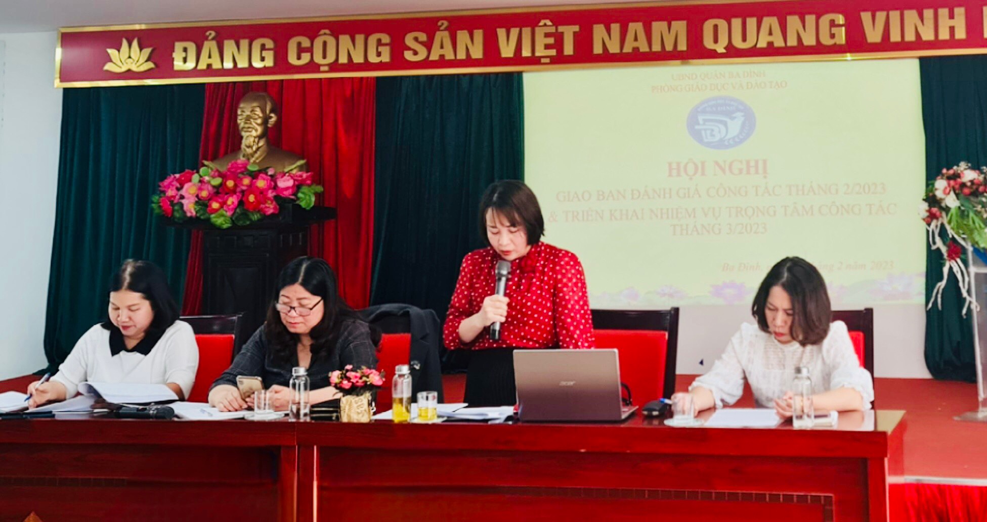 Phòng giáo dục và đào tạo quận Ba Đình tổ chức Hội nghị giao ban công tác tháng 02, trọng tâm tháng 03/2023 cấp Mầm non