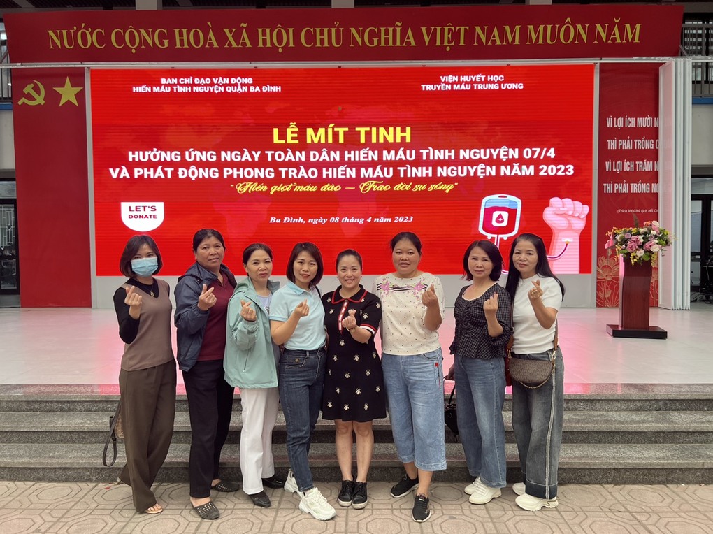 Ngày hội hiến máu quận Ba Đình: Mầm non Thành Công nỗ lực chung vì sức khỏe cộng đồng.