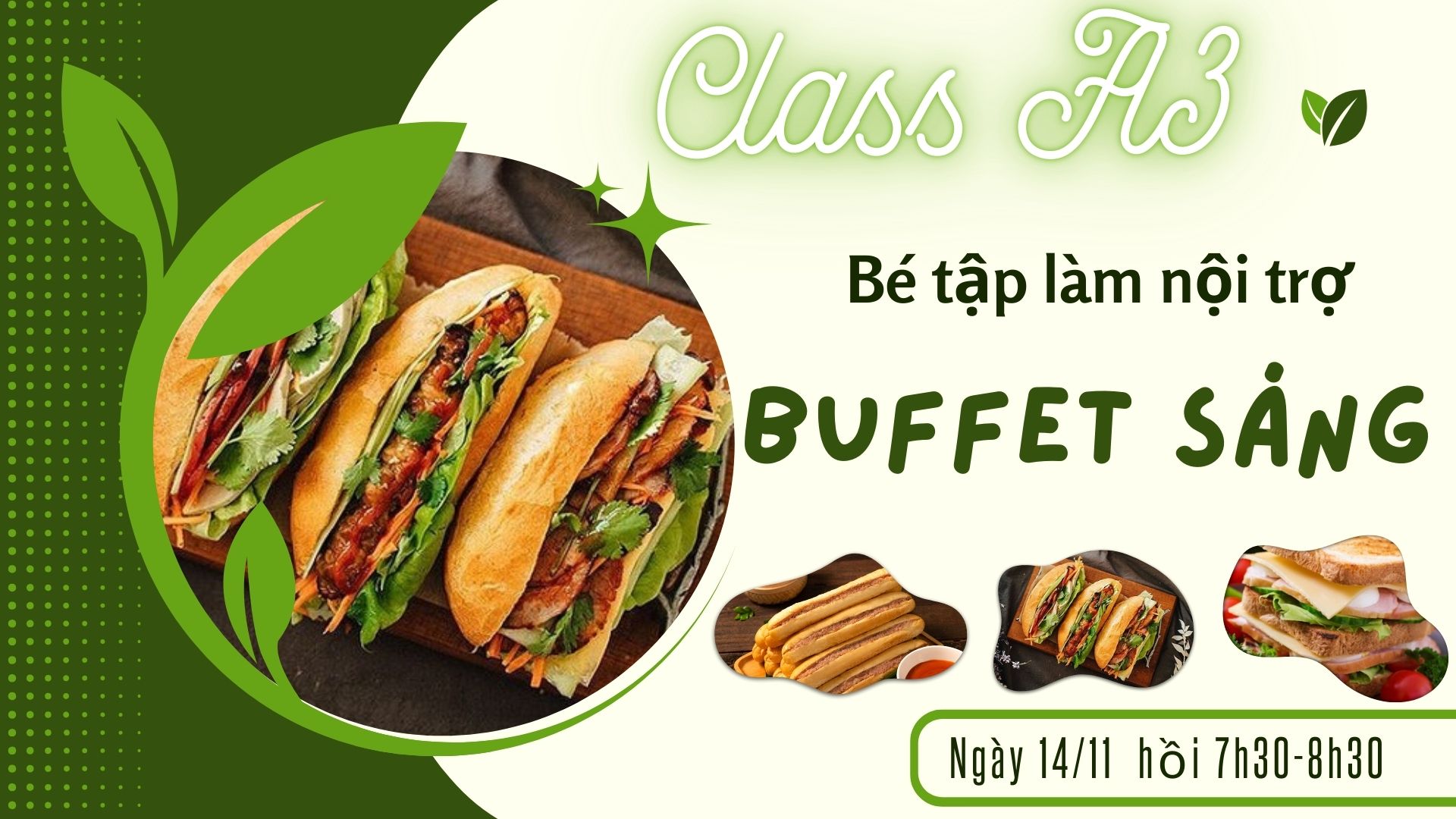 Bé tập làm nội trợ “buffet ăn sáng”
