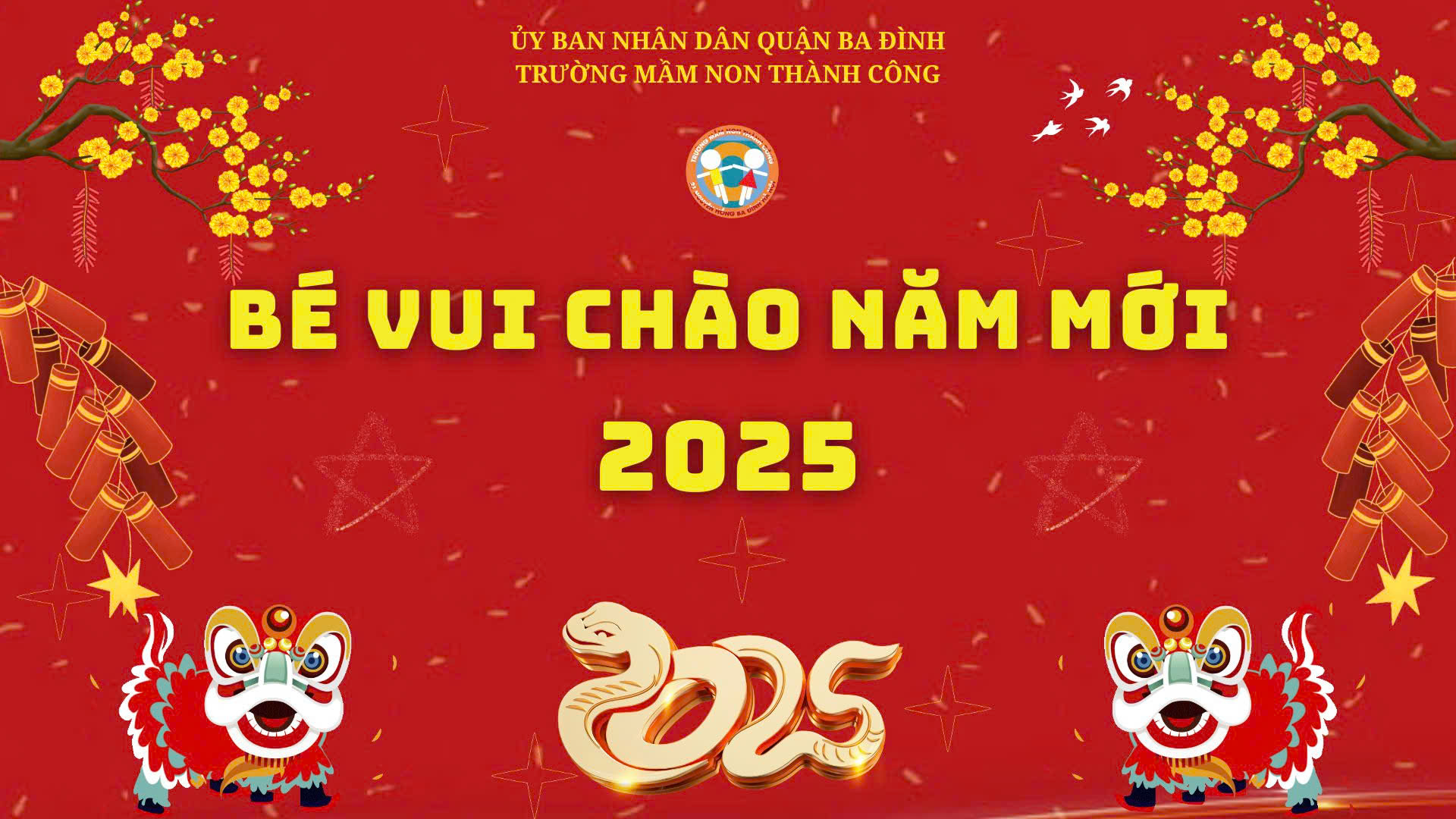 Trường Mầm non Thành Công tổ chức chương trình "Bé vui chào đón năm mới 2025"