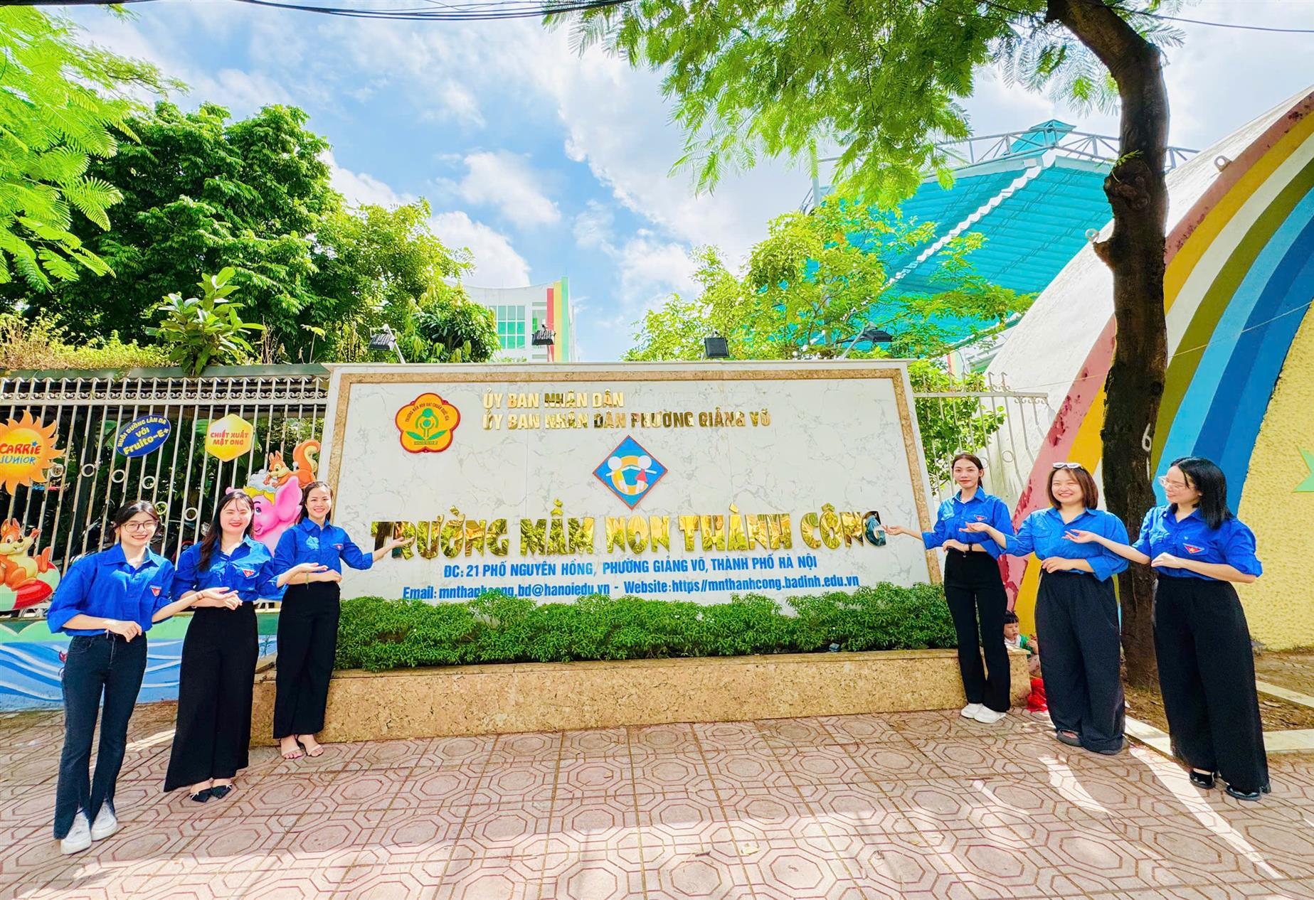 Trường Mầm non Thành Công: Chung tay dọn dẹp, sẵn sàng đón học sinh trở lại sau bão số 10