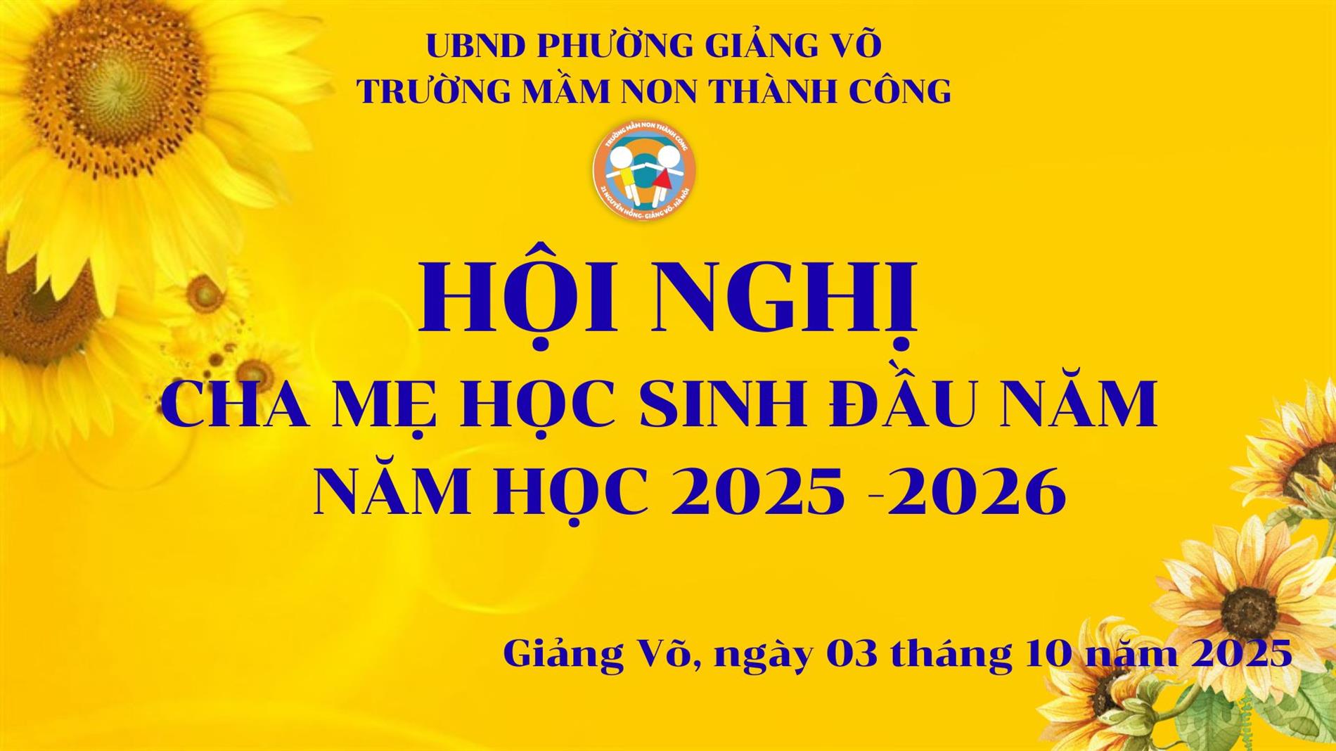 Trường Mầm non Thành Công tổ chức “Hội nghị cha mẹ học sinh đầu năm học 2025 – 2026”