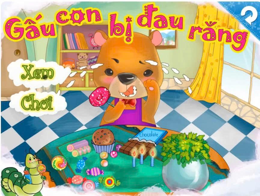 Truyện Gấu con bị đau răng