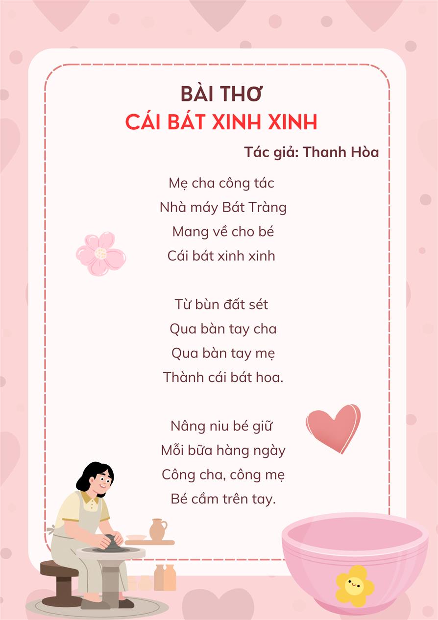 Bài thơ: Cái bát xinh xinh