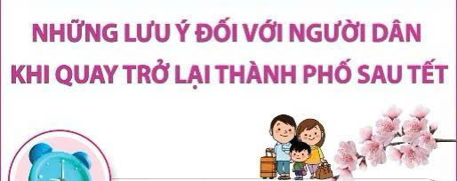 Những lưu ý đối với người dân khi quay trở lại thành phố sau Tết