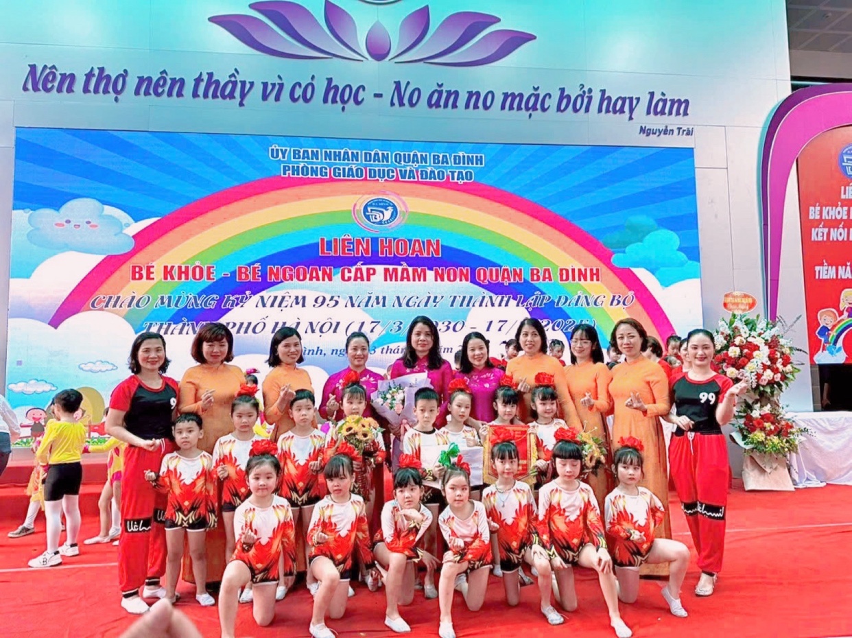 Trường mầm non Thành Công tỏa sáng tại Liên hoan “Bé khỏe - Bé ngoan” cấp học Mầm non quận Ba Đình năm học 2024 - 2025