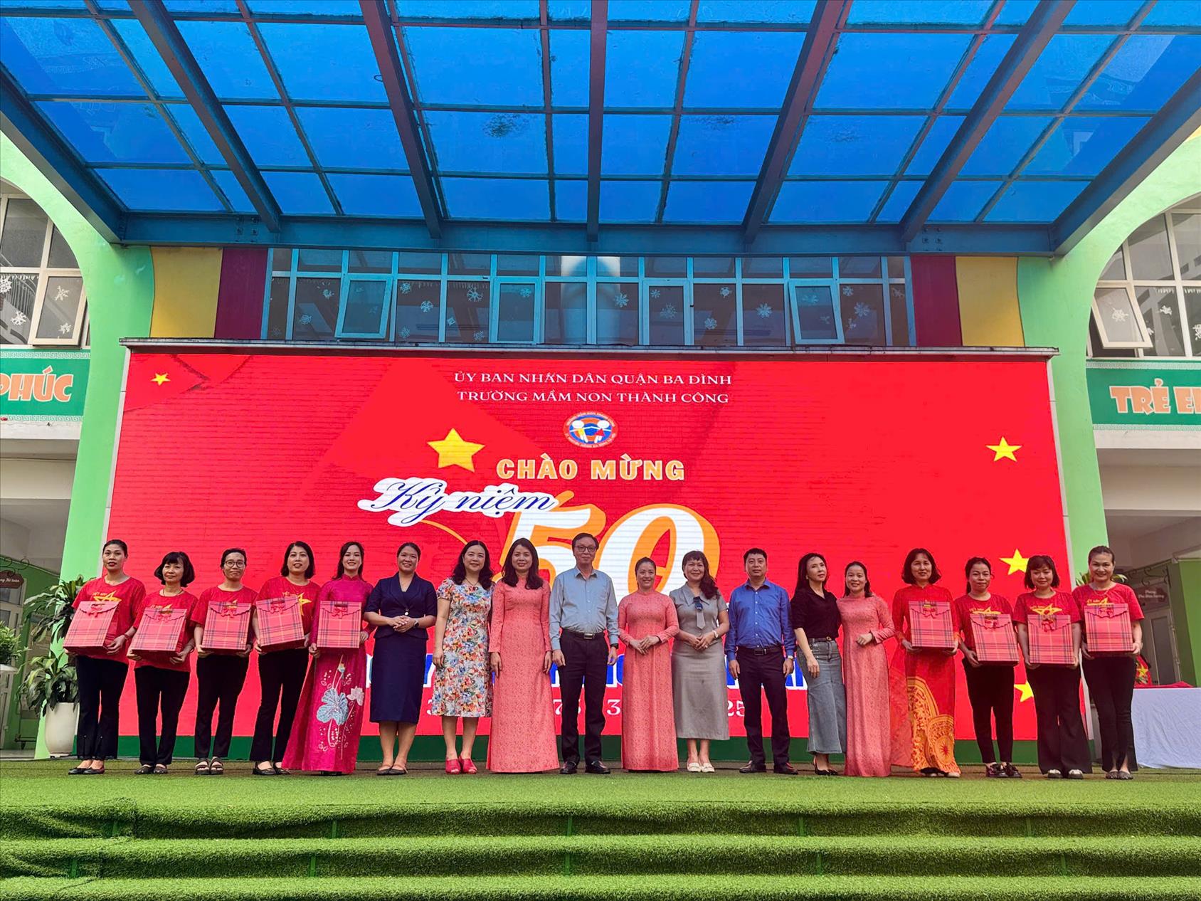 Trường Mầm non Thành Công tưng bừng khai mạc sự kiện chào mừng 50 năm Ngày giải phóng Miền Nam - Thống nhất đất nước