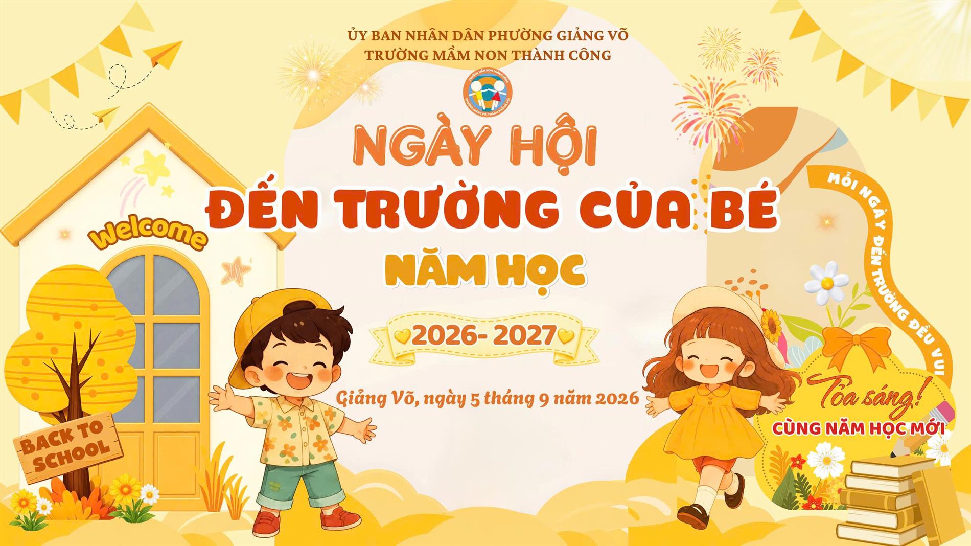 Trường Mầm non Thành Công tưng bừng tổ chức ngày hội đến trường của bé năm học 2026 - 2027